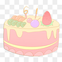 儿童节蛋糕装饰插画