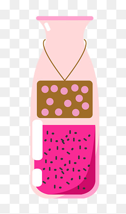 粉色果汁瓶子