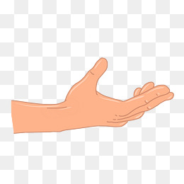 伸手手势姿势插画