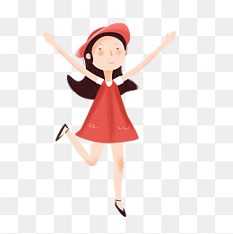 时尚的女孩免抠图