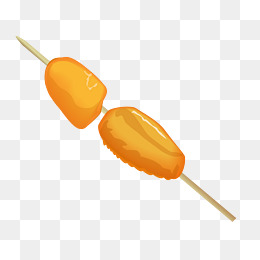 美味的卡通烤鸡翅