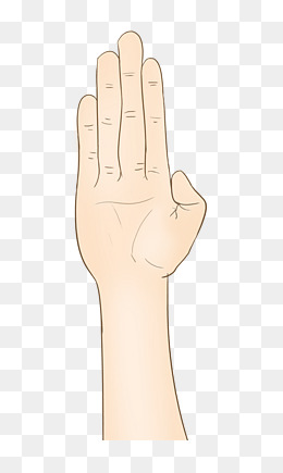 举手卡通手势插画