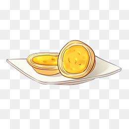 黄色蛋挞插画
