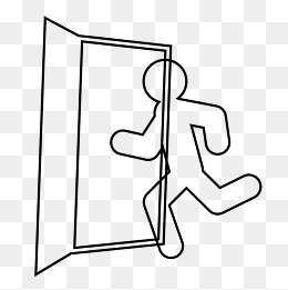 安全出口卡通图标