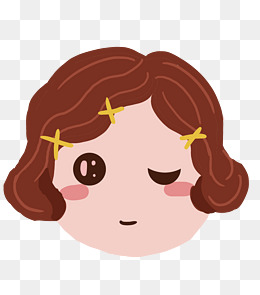 闭眼的笑脸女孩插画