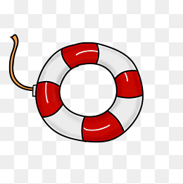 夏天泳圈可爱卡通手绘免抠素材