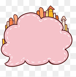 海鸥云朵气泡框插图