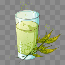 卡通透明茶杯插画