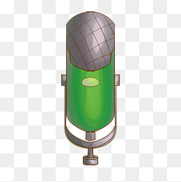 绿色话筒卡通麦克风