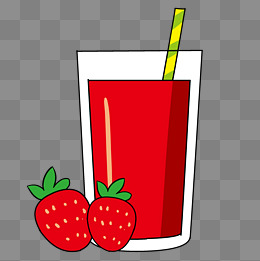 杯装草莓果汁插图