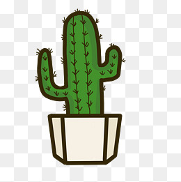 夏天盆栽仙人掌仙人球卡通免抠素材