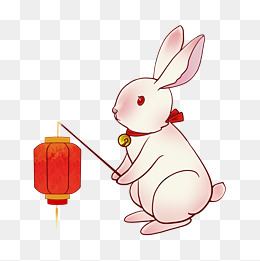 中秋表情包传统五仁月饼卡通兔子