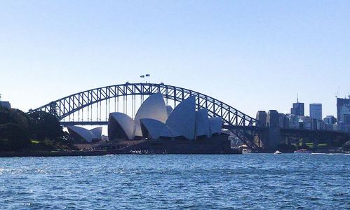 千库原创卡摄影照片_悉尼歌剧院和海港大桥