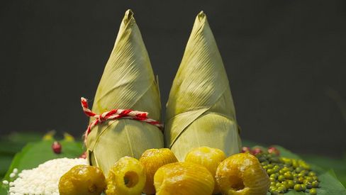 实拍粽子端午节节日美食传统节日实拍