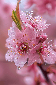 写实摄影图盛开樱花自然花草