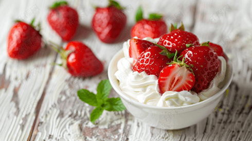 新鲜的草莓和奶油4