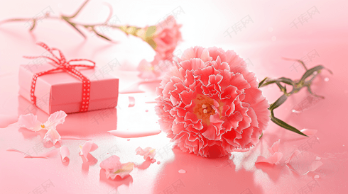 鲜花康乃馨和礼物盒子30