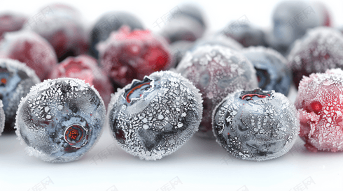 速冻冷冻的水果蓝莓2
