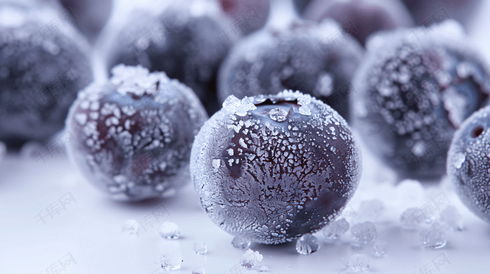 速冻冷冻的水果蓝莓1