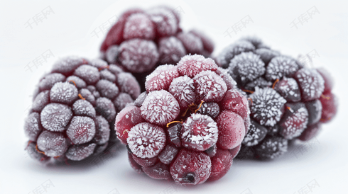 速冻冷冻的水果黑莓1