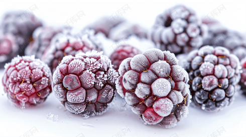 速冻冷冻的水果黑莓3