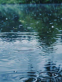 下雨天雨水水滴特写高清图片