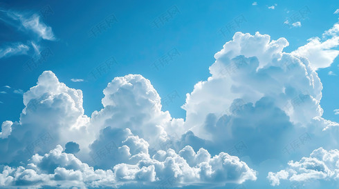 晴朗蓝天天空白云摄影照片