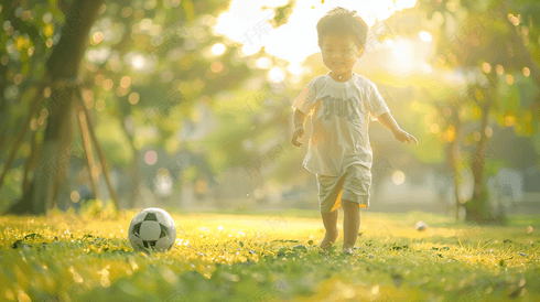 踢足球的小男孩摄影16