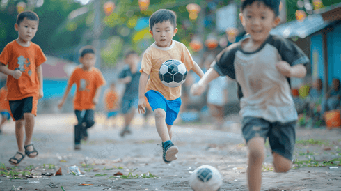 踢足球的小男孩摄影20