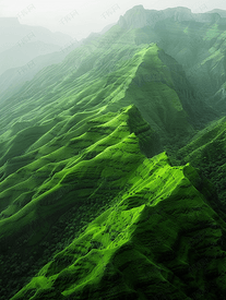 拉贾斯坦邦由草组成的巨大山脉