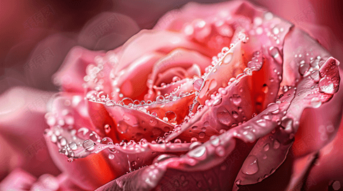 露珠水滴盛开的玫瑰3
