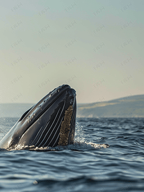 长须鲸在船舶碰撞中受损身体上的螺旋桨标志