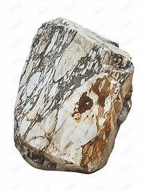白色背景上孤立的大理石或岩石包括剪切路径