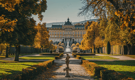 奥地利维也纳著名的美泉宫花园