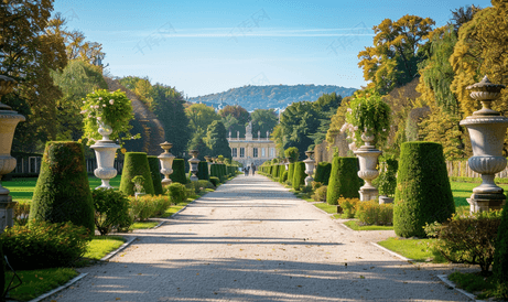 奥地利维也纳著名的美泉宫花园