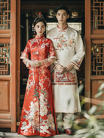 中式婚纱照中国风格摄影图
