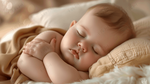 熟睡中可爱的婴儿摄影3