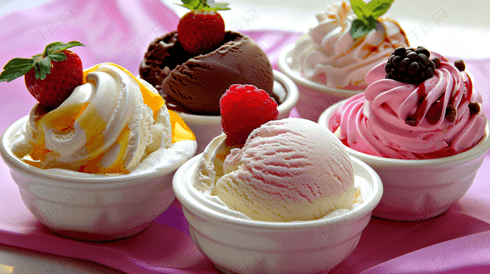 彩色奶油冰淇淋球7