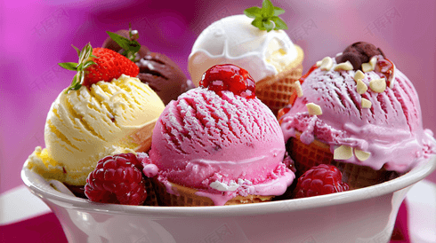 彩色奶油冰淇淋球4