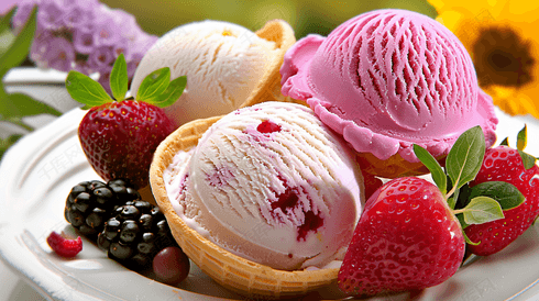 彩色奶油冰淇淋球6