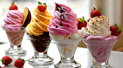彩色奶油冰淇淋球5