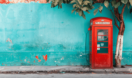 古巴哈瓦那户外复古电话亭