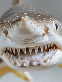 斑马鲨嘴部细节特写