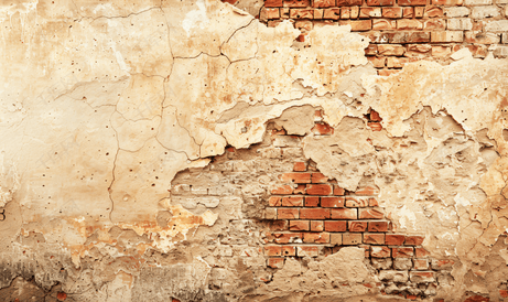 旧砖墙刮伤