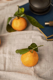 一颗水果橘子中式风格图片