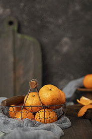 橘子柑橘暗色风格暗调图片