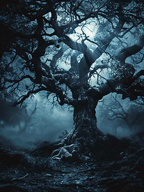 黑暗魔法森林邪恶自然树生成艾