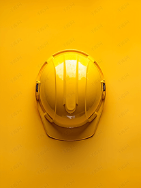 黄色建筑工人头盔