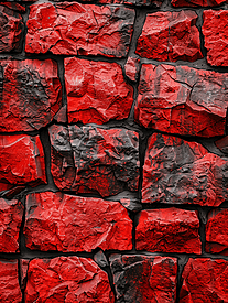 红色抽象背景关闭石墙