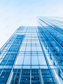 玻璃商务中心大厦一角城市建筑背景